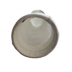 Cement plant Polyester anti-static needle-punched felt bag filter bag treatment calendering singeing matching filter bag cage